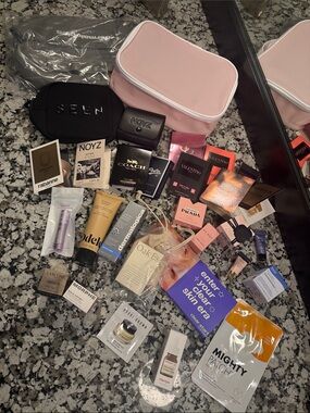 Ulta Beauty Light Pink Cosmetic Pouch with White Trim